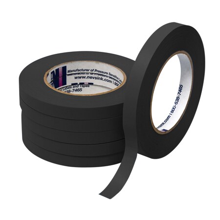Nevs 1/2" wide x 60yd Black Labeling Tape T-050-Black